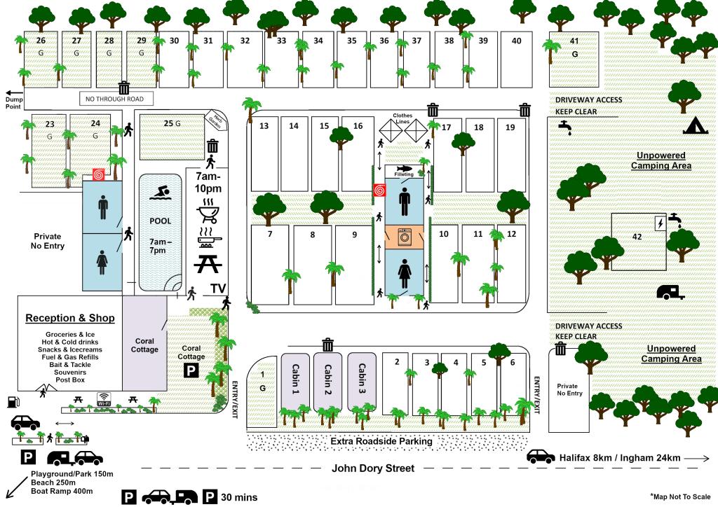 Park Map Taylors Beach Holiday Park